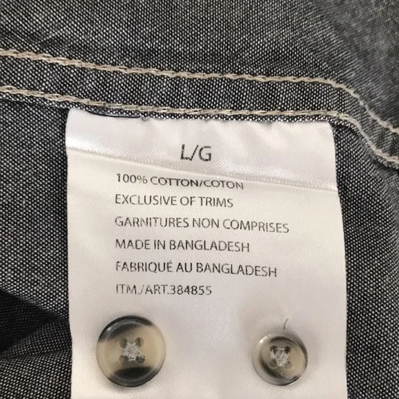 Weatherproof Grey cotton button down - Picture 5 of 10